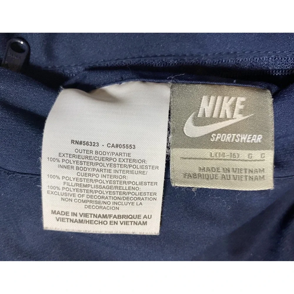 Nike Vintage Y2K Embroidered Logo Reversible Fleece Jacket Size L (14-16) Youth